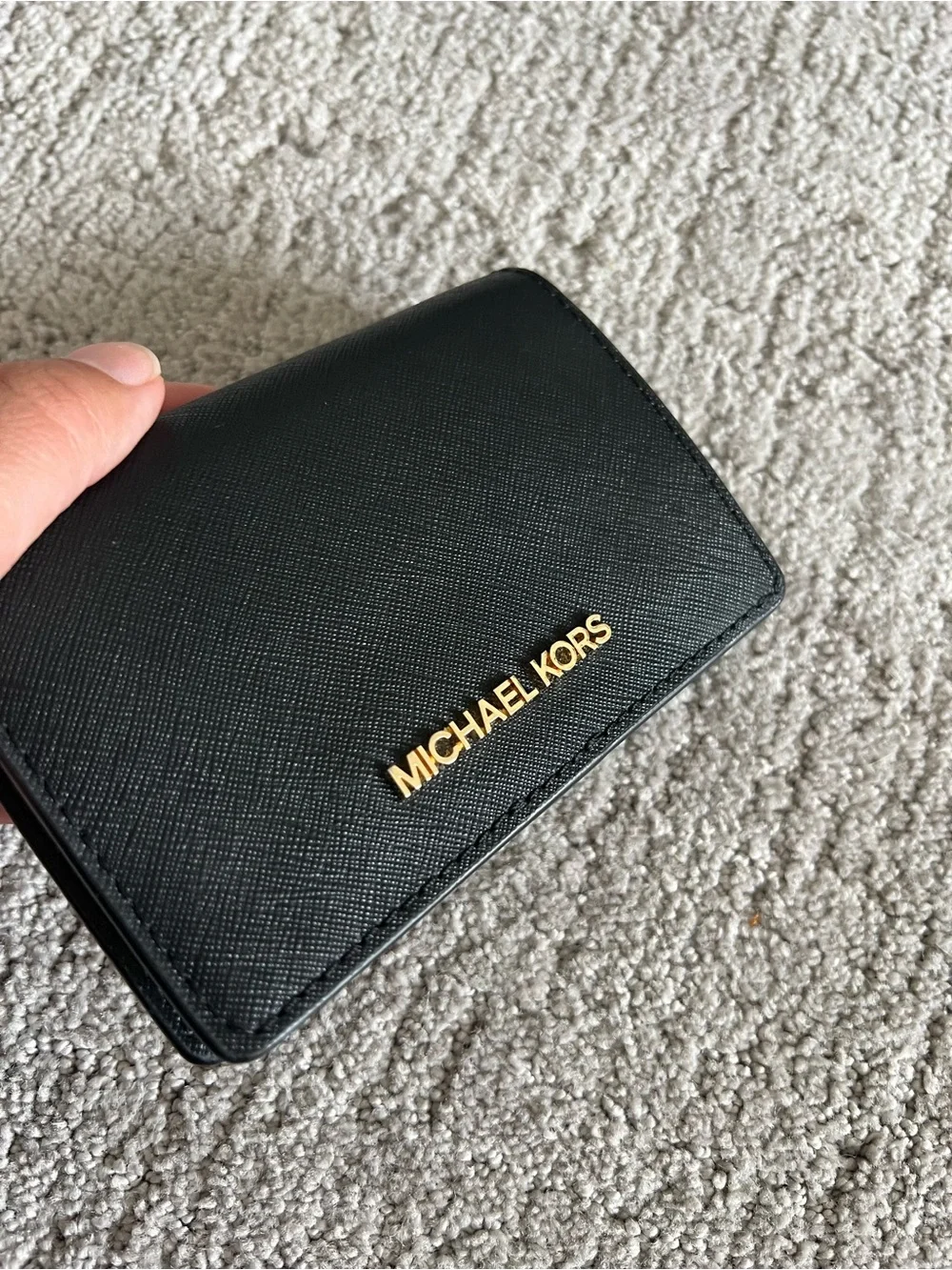 Michael Kors Black Wallet with Gold Logo